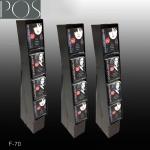 Advertising cardboard floor book display stand with grids