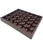 Brown Plastic Chocolate Packaging 30 Cavity Chocolate Blister Tray Disposable