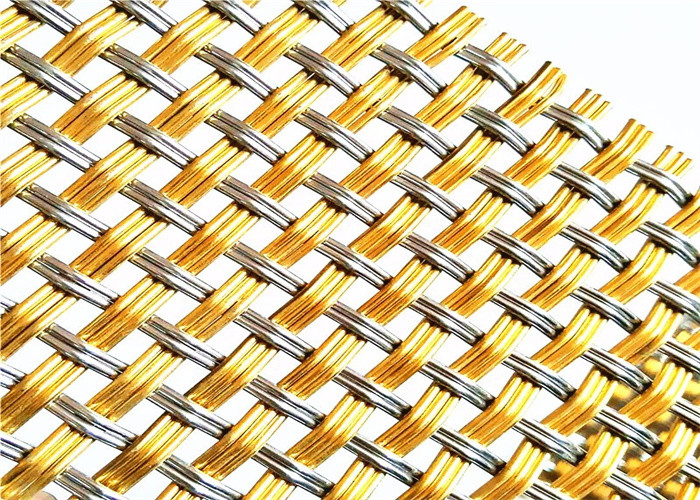 Flexible 316 Stainless Steel Decorative Wire Mesh Architectural For Stair Railing