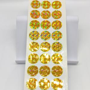 China Printed Hologram Sticker Roll Anti Counterfeit Rectangular Gold Hologram Sticker on sale
