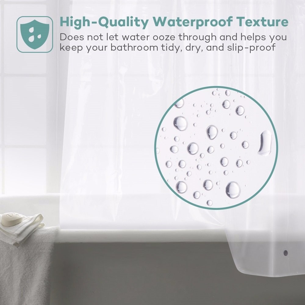 Non Toxic PEVA Stylish Waterproof Shower Curtain Mold Resistant For Homestay