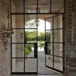 Narrow Frame Noiseless Aluminum Casement Door 1.2mm-2.0mm Double Glass