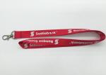 Red professionnal customized silk screened nylon lanyard with any logo