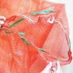 Yellow Round Leno 50lb Onion Garlic Net Bag Mesh Bags for Fruits and Vegetables