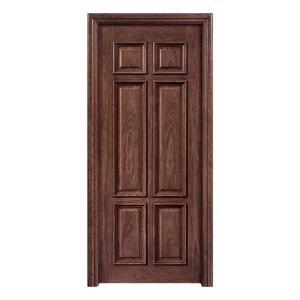 Quality Muti Panel Solid Walnut Interior Doors 6 Layer Painting 2.1m Height wholesale