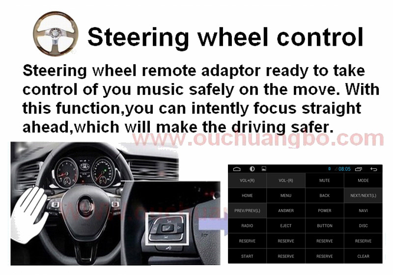 Ouchuangbo car gps navigation for Ford Victoria with iPhone and Android phone connect to car radio android 6.0 system