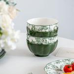 Business Gifts Floral Porcelain Ceramics Salad Bowl Set of 4 Sustainable and