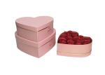 Cylinder Cardboard Flower Boxes , Heart Shaped Flower Bouquet Boxes Customized