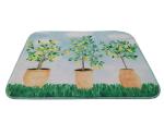 18x24inch Reversible Lemon Printing Microfiber Drying Mat Countertop Drying