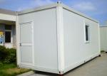 Yellow Shipping Storage Container Homes Steel - Glass Wool Sandwich Panels