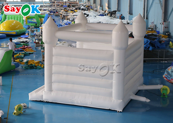 Adult Kid Pure White Pvc Wedding Bounce House With Air Blower