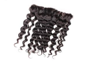 Quality Customized Natural Wave Lace Frontal Closure Malaysian Hair 13 * 4 wholesale