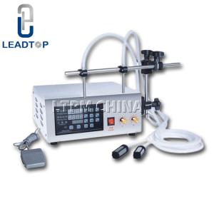 China Tin Cans 80W Liquid Filling Machine 350MM Manual Beer Bottle Filler on sale