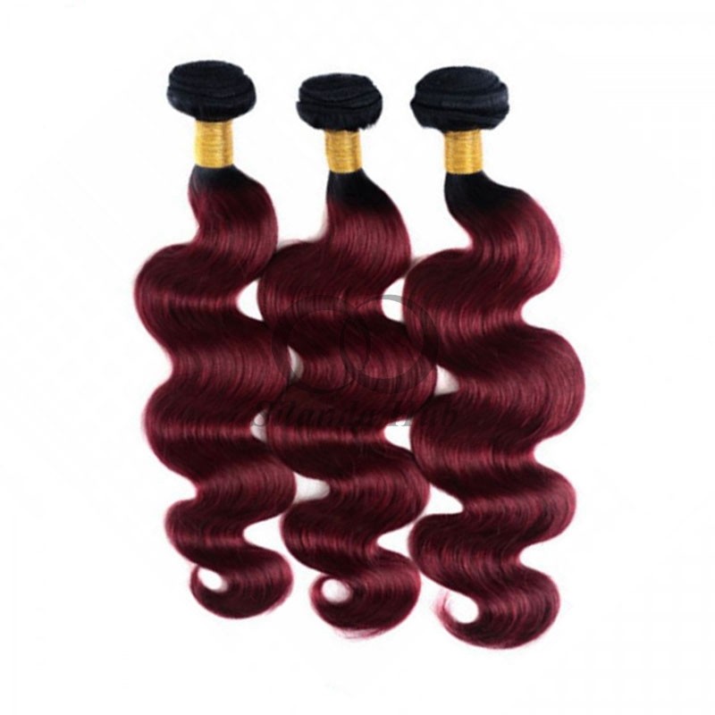 #T1B/Burgundy Body Wave Remy Human Hair Bundles Sew In Weave Bundles Brazilian Bundle Deals
