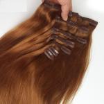 Full Cuticles Brazilian Peruvian Virgin Human Hair Machine Weft Clip In Hair