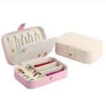 Custom Logo Luxury Jewelry Packaging Box PU Leather Flocking Storage Case Gift