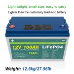 24V 36V 48V 72V 12v 100ah Lifepo4 Battery Pack Built-In BMS Lead Acid Lithium