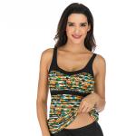 Women Swimming Suit Plus Size Swimwear Women Striped Print Bathing Suit Large