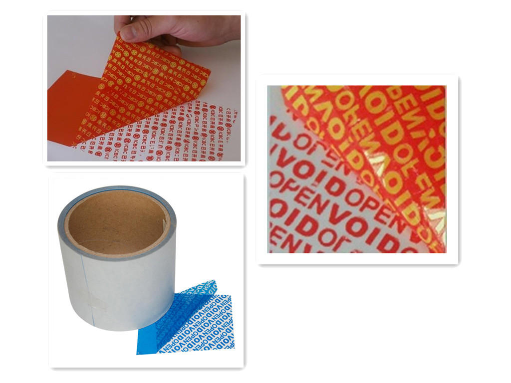 Tamper Evident Void Security Seal Label Sticker , White Tamper Evident Void Label