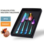 Sustainable Stainless Steel Cutlery Set Steak Knives Polished Metal Dishwasher