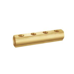 Quality 3/4&quot;X1/2&quot; 4 Way Brass Manifold Sand Blast 50mm Centres Distance wholesale