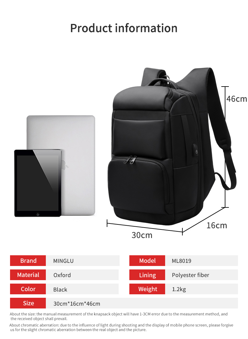 High quality products men's waterproof 17 inch Laptop Backpack Travel Business Backpack