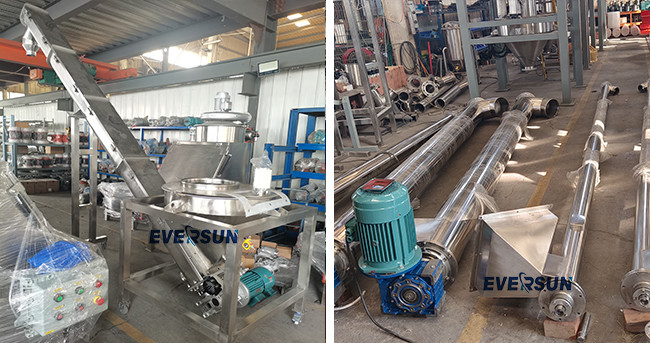 1-70m Cement Powder Transfer Screw Conveyor Auger Feeder For Chemical Fertilizer