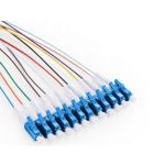 0.9 Mm FTTH LC UPC Colorful Fiber LSZH/PVC Singlemode SM 12cores Optic Fiber