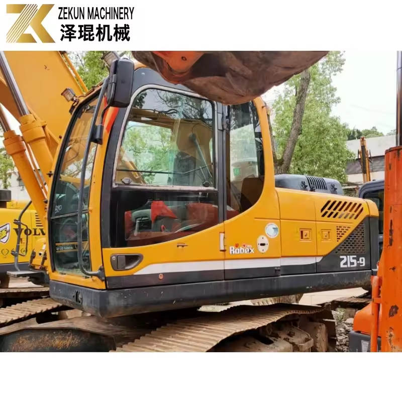 21Ton Used Hyundai 215 Crawler Excavator with Hydraulic Valve
