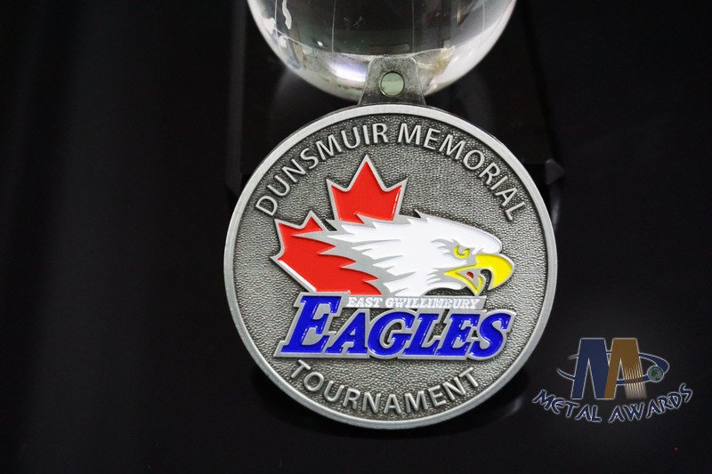 Eagle'S Head Design Metal Awards Medals And Ribbons Sandblasted Effect,Zinc alloy Medals