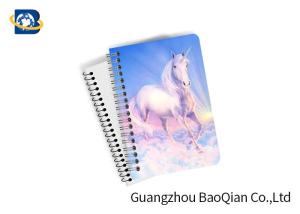 Souvenir Unicorn Animal 3D Lenticular Notebook , PET / PP Plastic Cover
