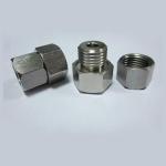 CNC machined stainless steel male nut and female nut