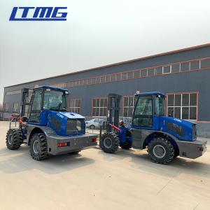 Quality 1070mm Fork Length All Terrain Fork Truck , 3.5 Ton Rough Terrain 4x4 Forklift wholesale