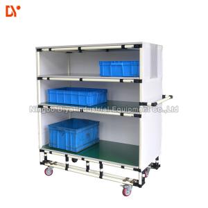Quality Heavy Duty Industrial Handpush Tote Cart White Lean Pipe Trolley wholesale