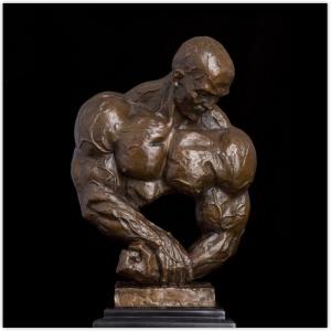 Quality Customized Casting Iron Art Deco Bronze Statues Tough Paint Coating wholesale