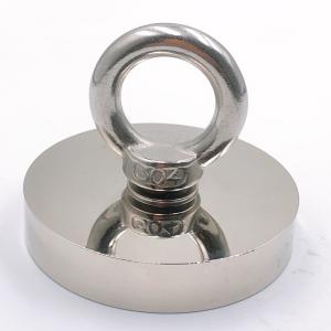 Quality 500 Lbs Pull Force Round Neodymium Fishing Magnet With Countersunk Hole wholesale