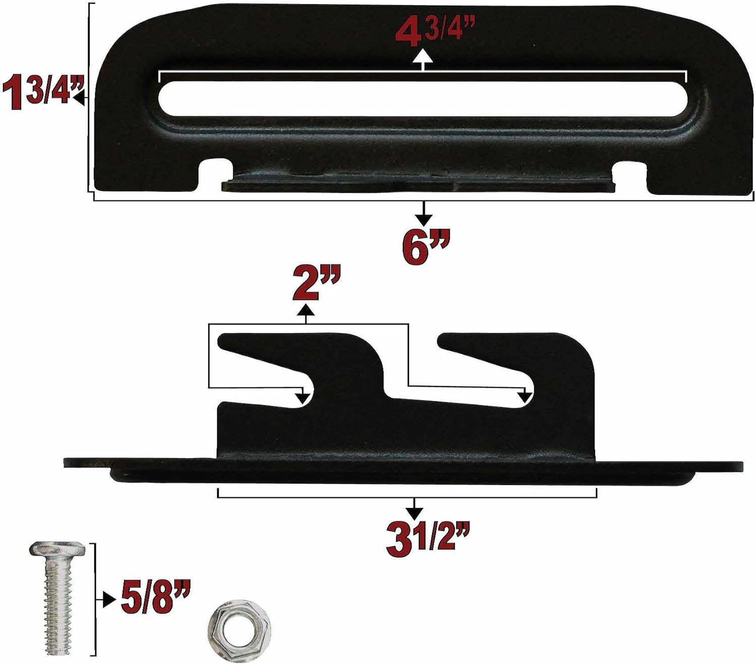 Adjustable Footboard or Headboard Attachment for Metal Bed Frame Heavy Duty Brackets