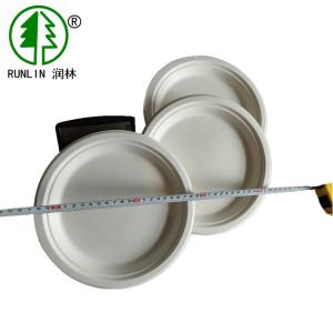 Quality FDA 9in Biodegradable Sugarcane Bagasse Plates Disposable Dishware Wedding Pulp Molding wholesale