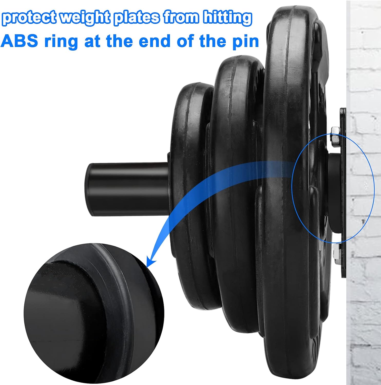 Nonstandard Structure Wall Mounted Weight Plate Holder with Mounting Hardware Bracket
