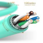 22AWG Copper PVC LSZH PE Cat8 SFTP Network Cable