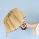 Automatic 3 Folding Umbrella With J Handle UV Coating