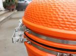 Orange Kamado Ceramic Grills 57*65cm Stainless Steel Accessory BBQ