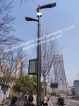 Integrated Galvanized Steel Street Light Pole With LED Light Screen Road Sign