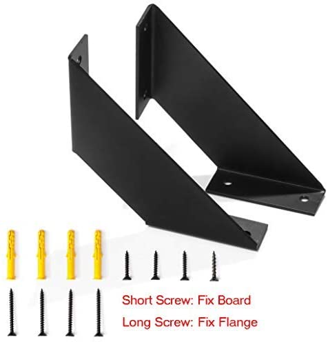 Fixed Support Heavy Duty 90 Degree Angle Design Wall Mounted White Metal Shelf Bracket