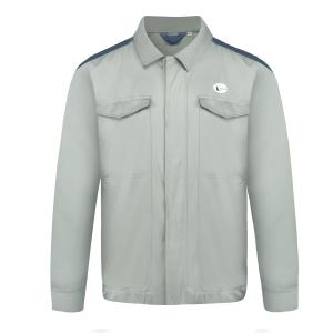 Twill  2/1 Jacket Unisex Flap Light Green Work Clothes