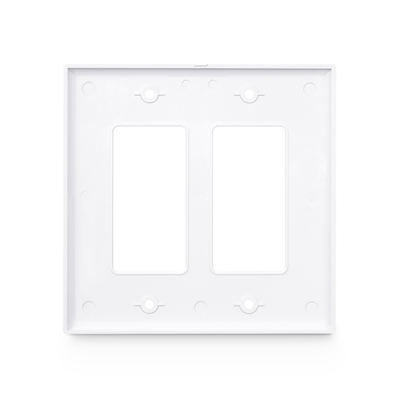 Customized 2 Gang American Standard Plastic Cover Wall Plate for Single Dual Port Outlet
