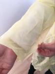 Disposable Fashionable Nonwoven Surgical Isolation Gown, with white,yellow,blue