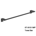 Good quality Towel Rail Wall Mounted Single Towel Bar Rack Black color Stainless