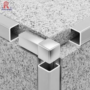 Quality Sqaure Aluminum Tile Trim ODM Available , 8mm Metal Tile Trim wholesale