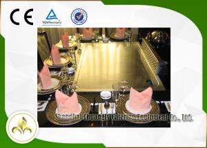 Quality Electromagnetic Heating Rectangle Seven Seats Electric Teppanyaki Grill Table wholesale